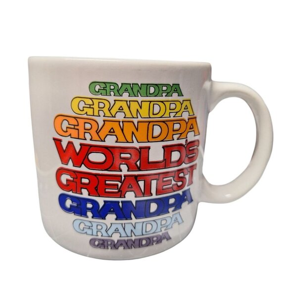 Worlds Greatest Grandma Grandpa Mug Set Pair Retro Colorful Gift Grandparents - Picture 4 of 9